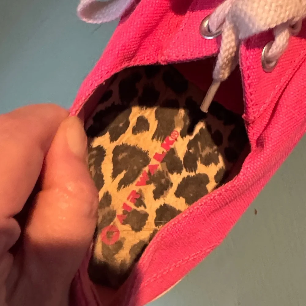 Pink Canvas Sneakers with White Laces - Picture 4 of 6